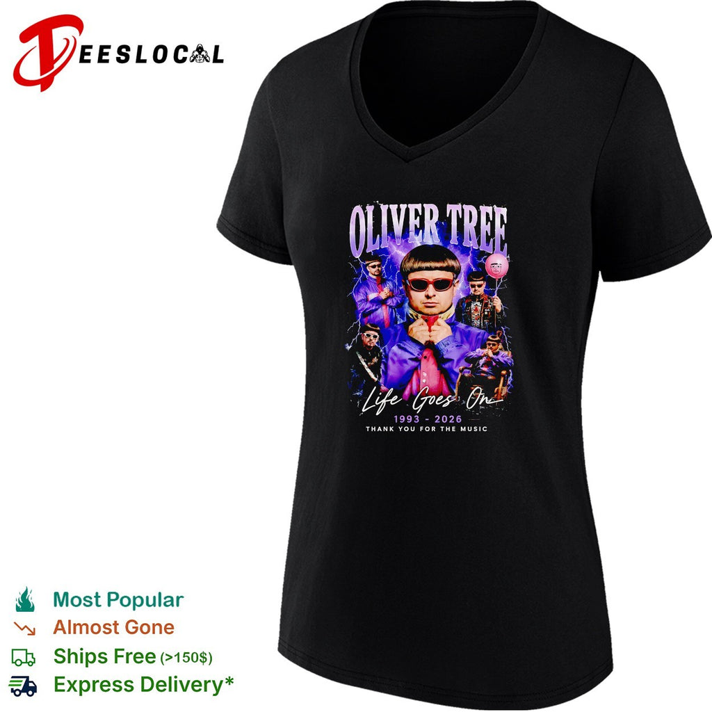 In memory of Oliver Tree collage portraits life goes on tribute shirt