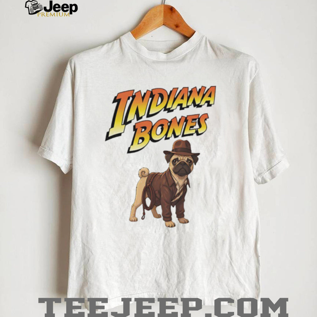 Indiana Bones Funny Pug Dog Indiana Jones Parody T Shirt