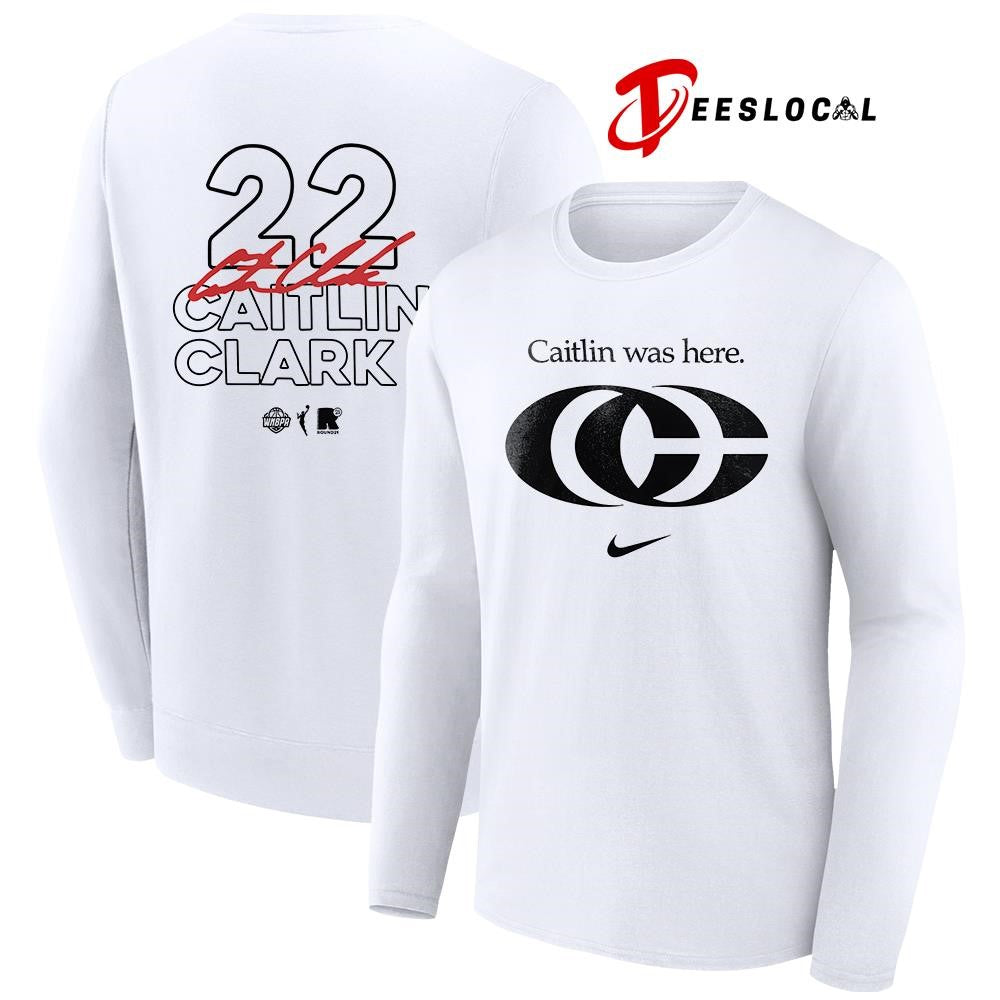 Indiana Fever Caitlin Clark Caitlin was here name and number signature shirt