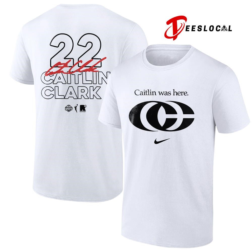 Indiana Fever Caitlin Clark Caitlin was here name and number signature shirt
