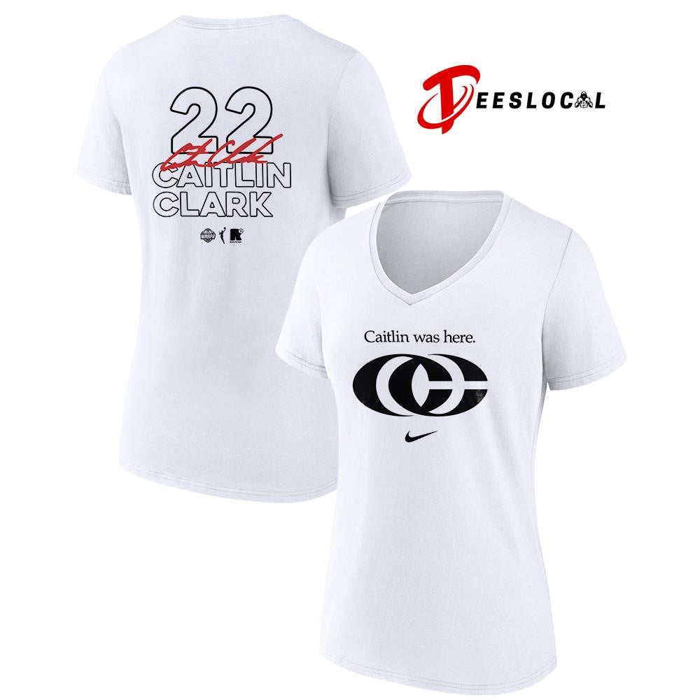 Indiana Fever Caitlin Clark Caitlin was here name and number signature shirt