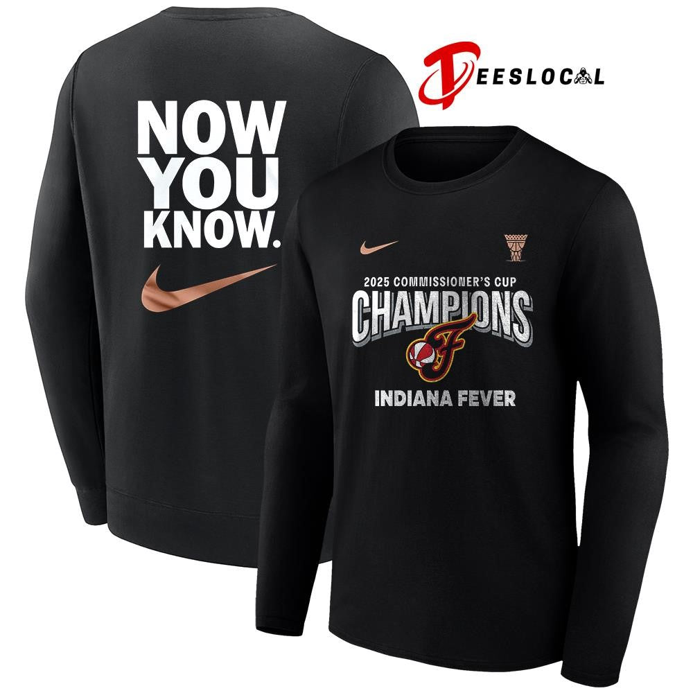 Indiana Fever Eastern commissioner’s cup champions now you know logo shirt