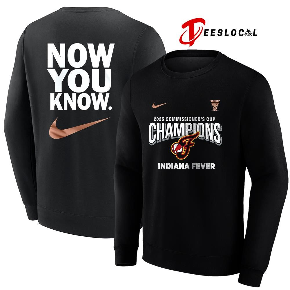Indiana Fever Eastern commissioner’s cup champions now you know logo shirt