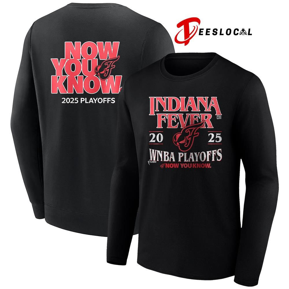Indiana Fever Eastern conference of the WNBA playoffs now you know logo shirt