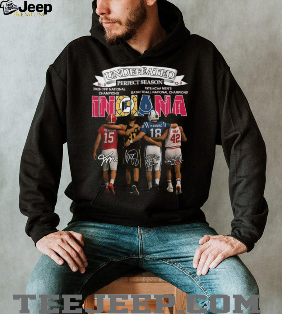 Indiana Undefeated Perfect Season 1976 and 2026 Champions Shirt