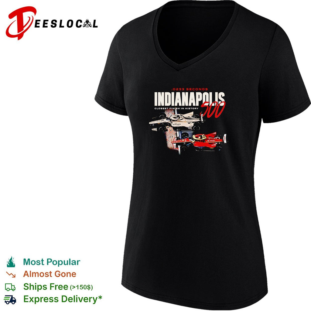 Indianapolis 500 0233 seconds closest finish in history racing shirt