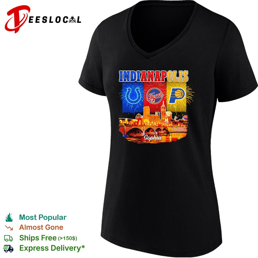 Indianapolis Colts Fever Pacers City Skyline Sophia shirt