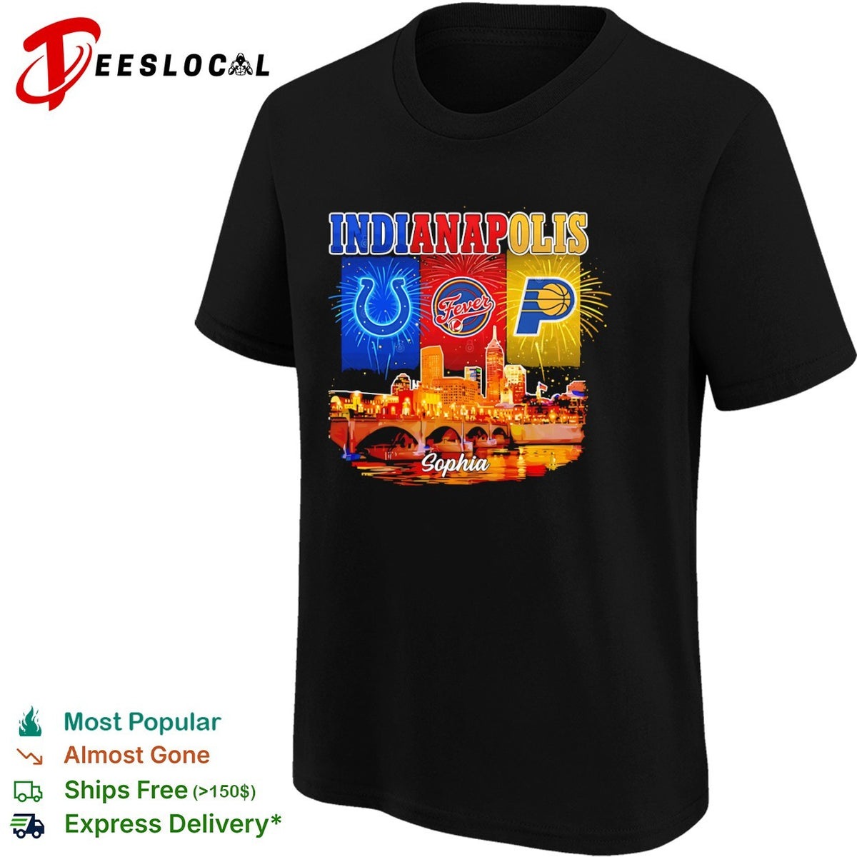 Indianapolis Colts Fever Pacers City Skyline Sophia shirt