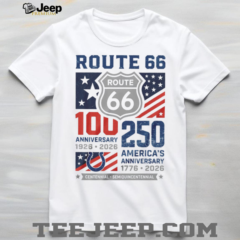 Indianapolis Colts Route 66 Centennial & USA 250th Anniversary Commemorative T Shirt