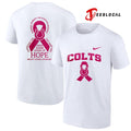 Indianapolis Colts never ever giving up hope breast cancer awareness shirt