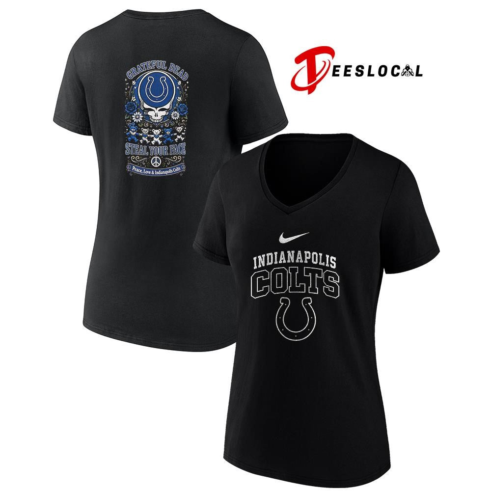 Indianapolis Colts x Grateful Dead steal your face peace love logo shirt