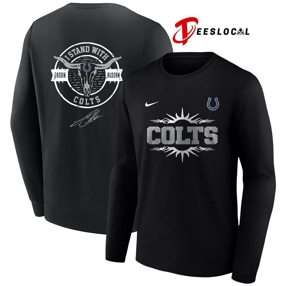 Indianapolis Colts x Jason Aldean I stand signature logo shirt