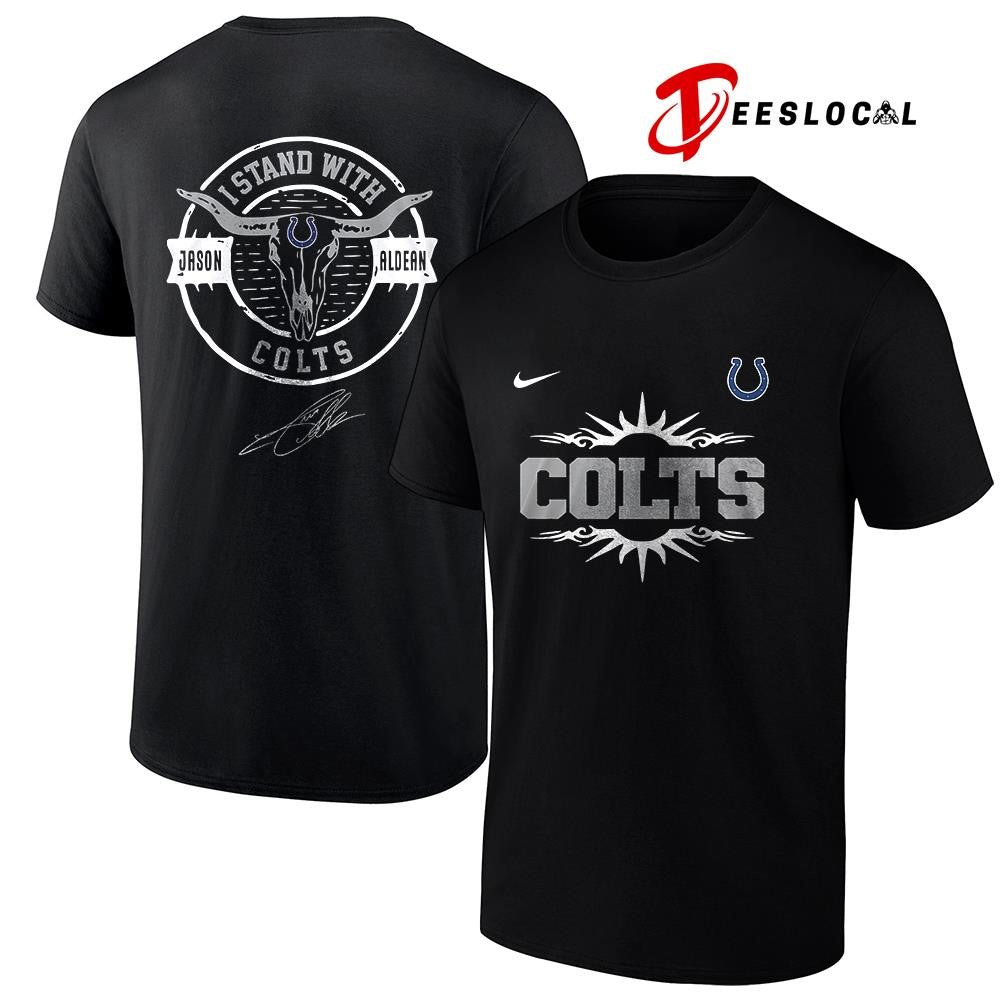 Indianapolis Colts x Jason Aldean I stand signature logo shirt