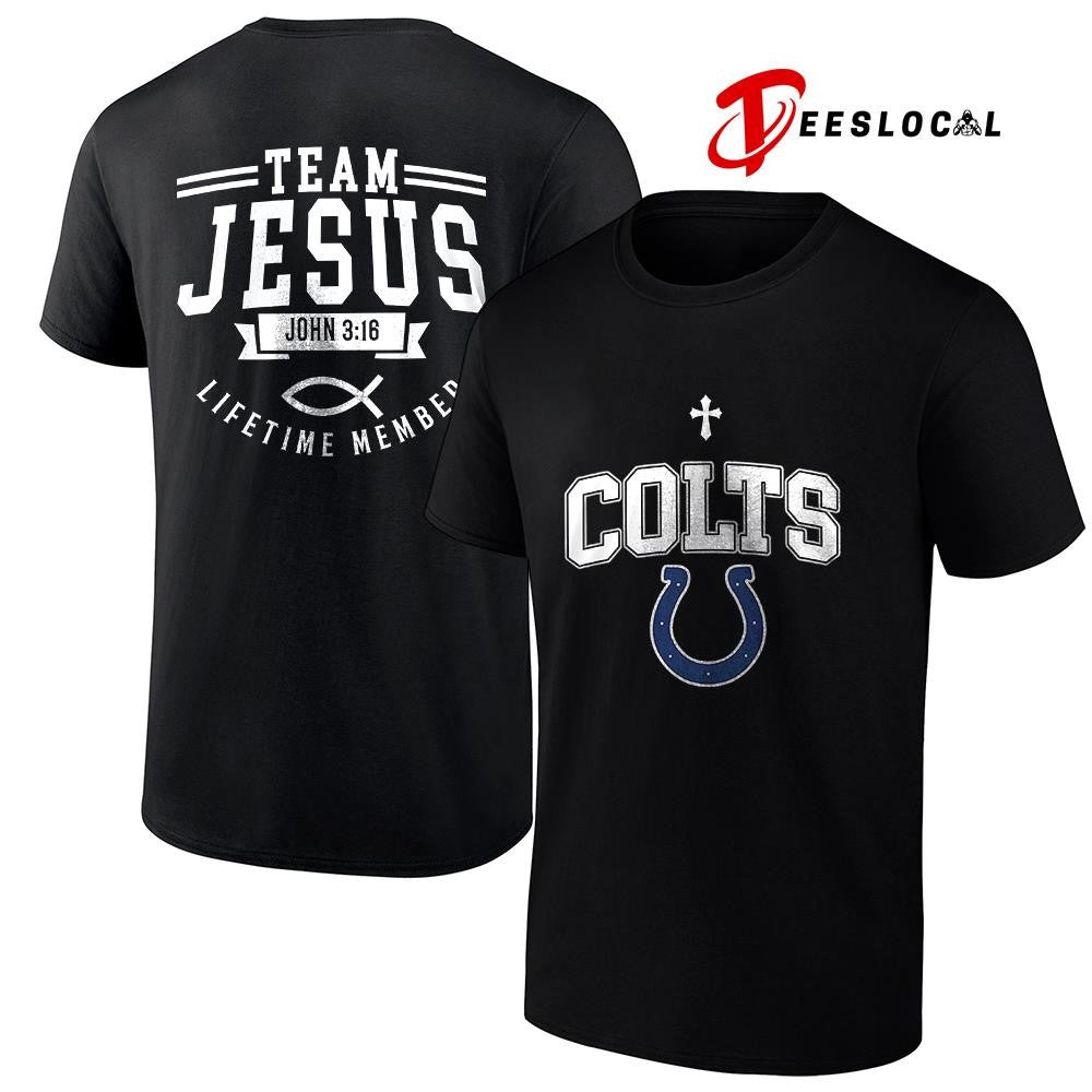 Indianapolis Colts x team Jesus lifetime member John 3 16 logo shirt