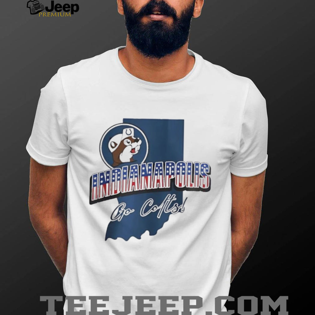 Indianapolis Football Mascot State Map Graphic T Shirt