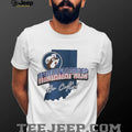Indianapolis Football Mascot State Map Graphic T Shirt