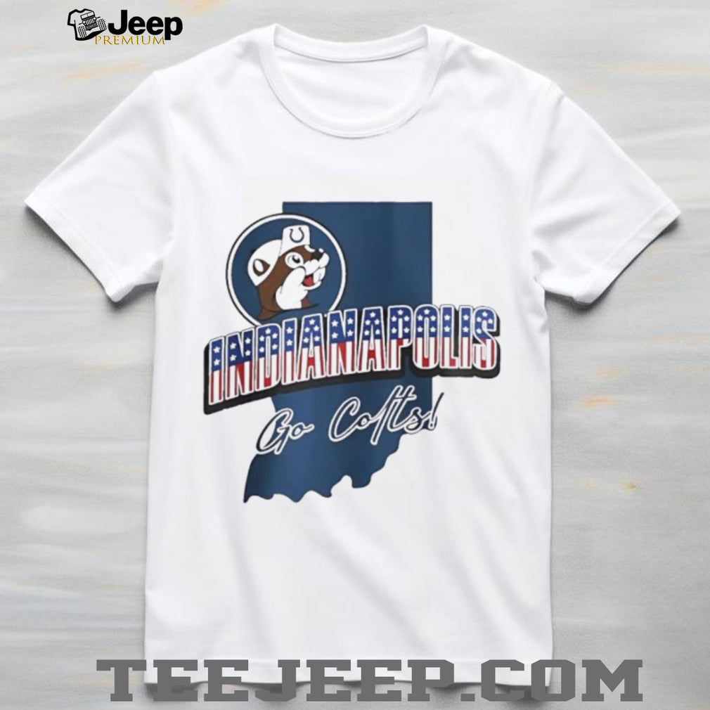 Indianapolis Football Mascot State Map Graphic T Shirt