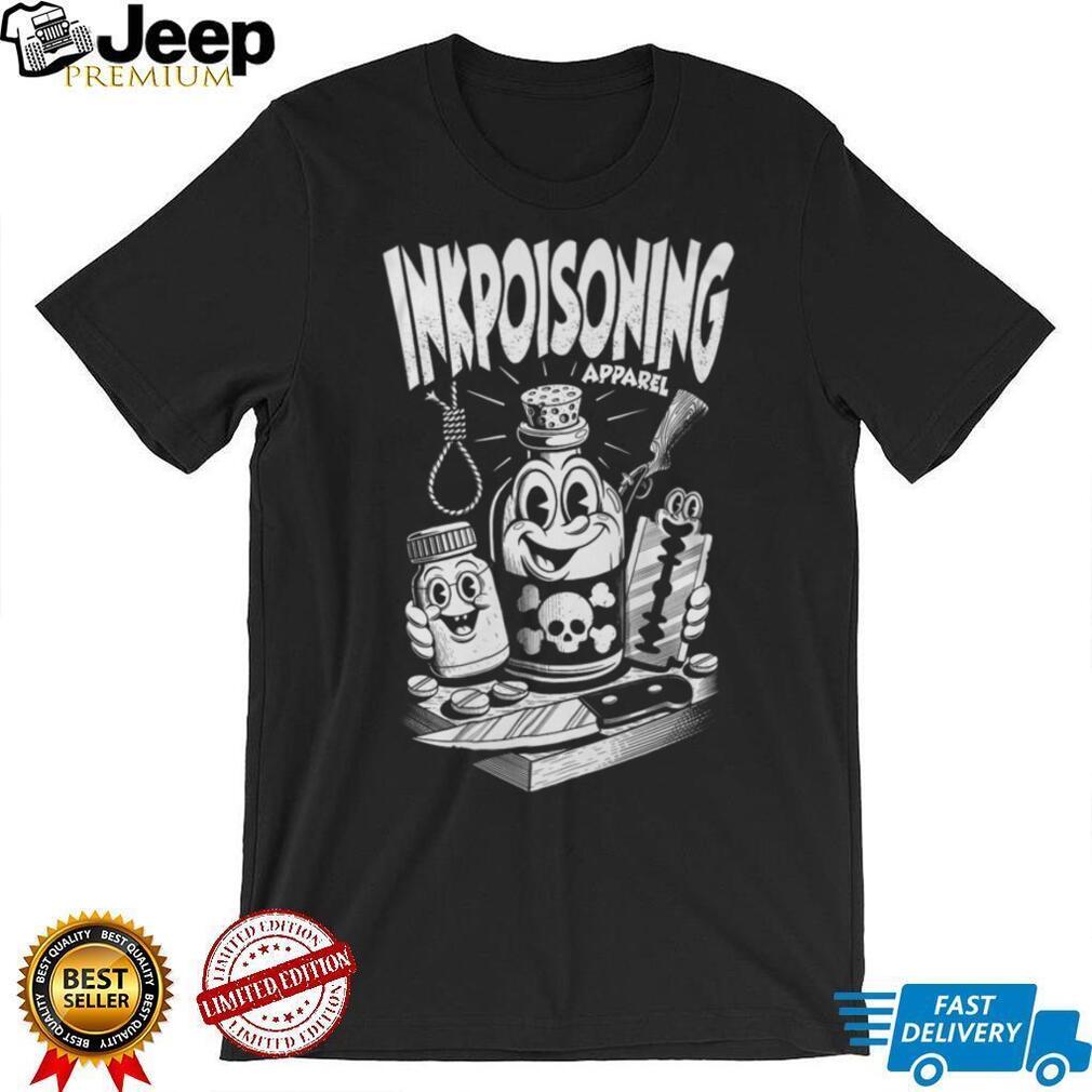 Inkpoisoning Apparel Vintage Cartoon Poison Bottle Graphic Streetwear T Shirt