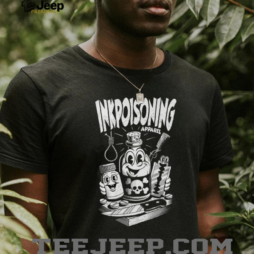 Inkpoisoning Apparel Vintage Cartoon Poison Bottle Graphic Streetwear T Shirt