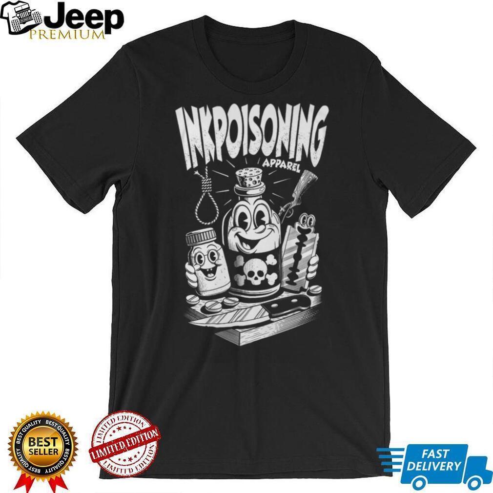 Inkpoisoning Apparel Vintage Cartoon Poison Bottle Graphic T Shirt