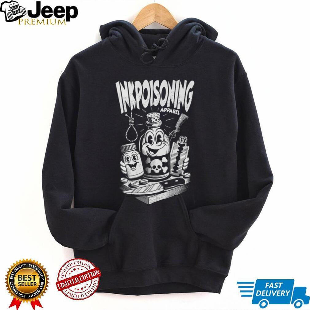 Inkpoisoning Apparel Vintage Cartoon Poison Bottle Graphic T Shirt