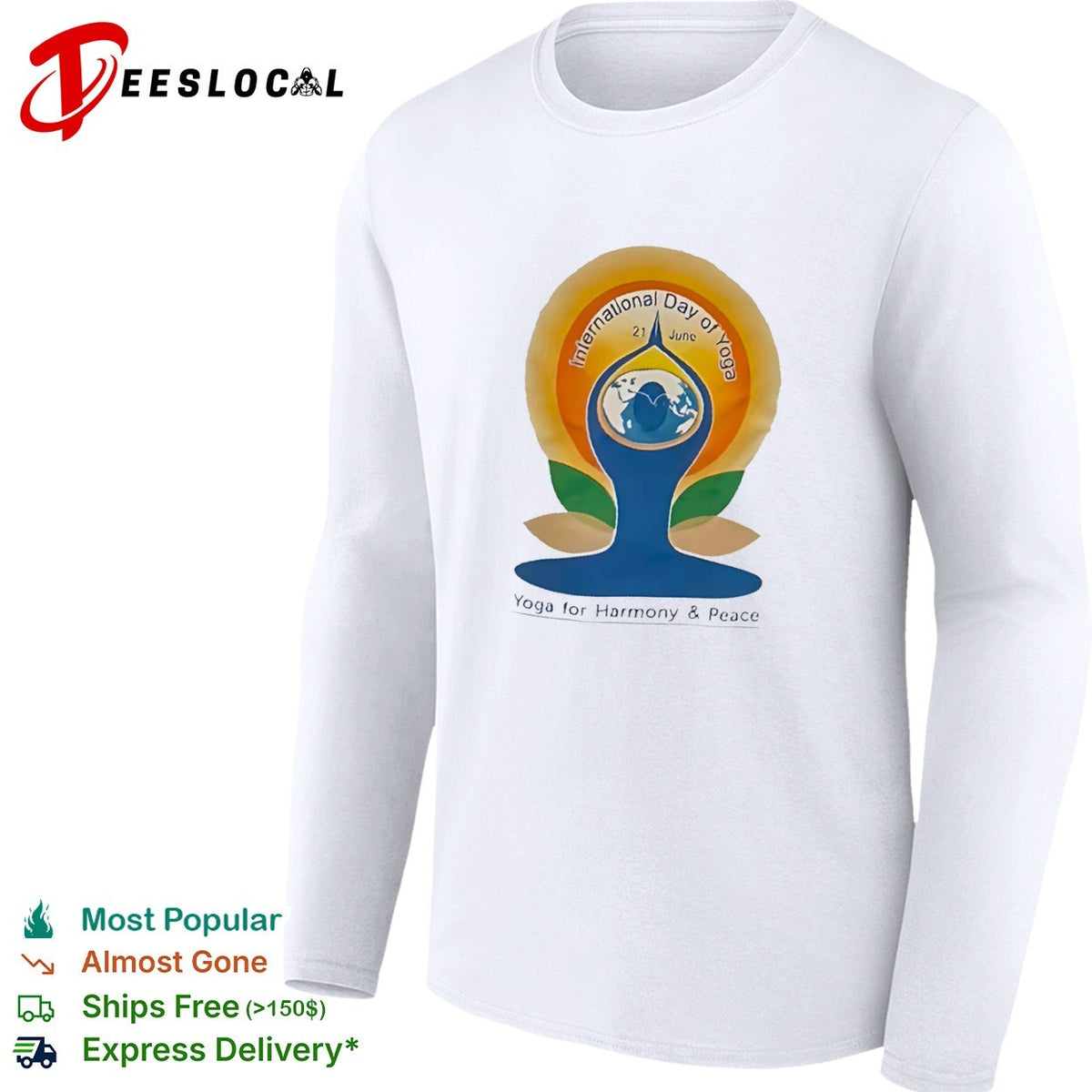 International Day of Yoga for harmony peace earth pose 21 June shirt