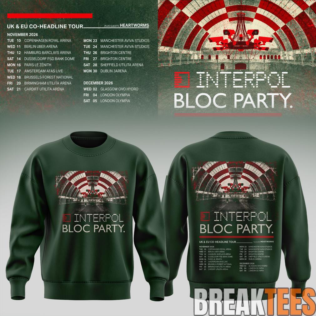 Interpol X Bloc Party – UK & EU Tour 2026 Sweatshirt