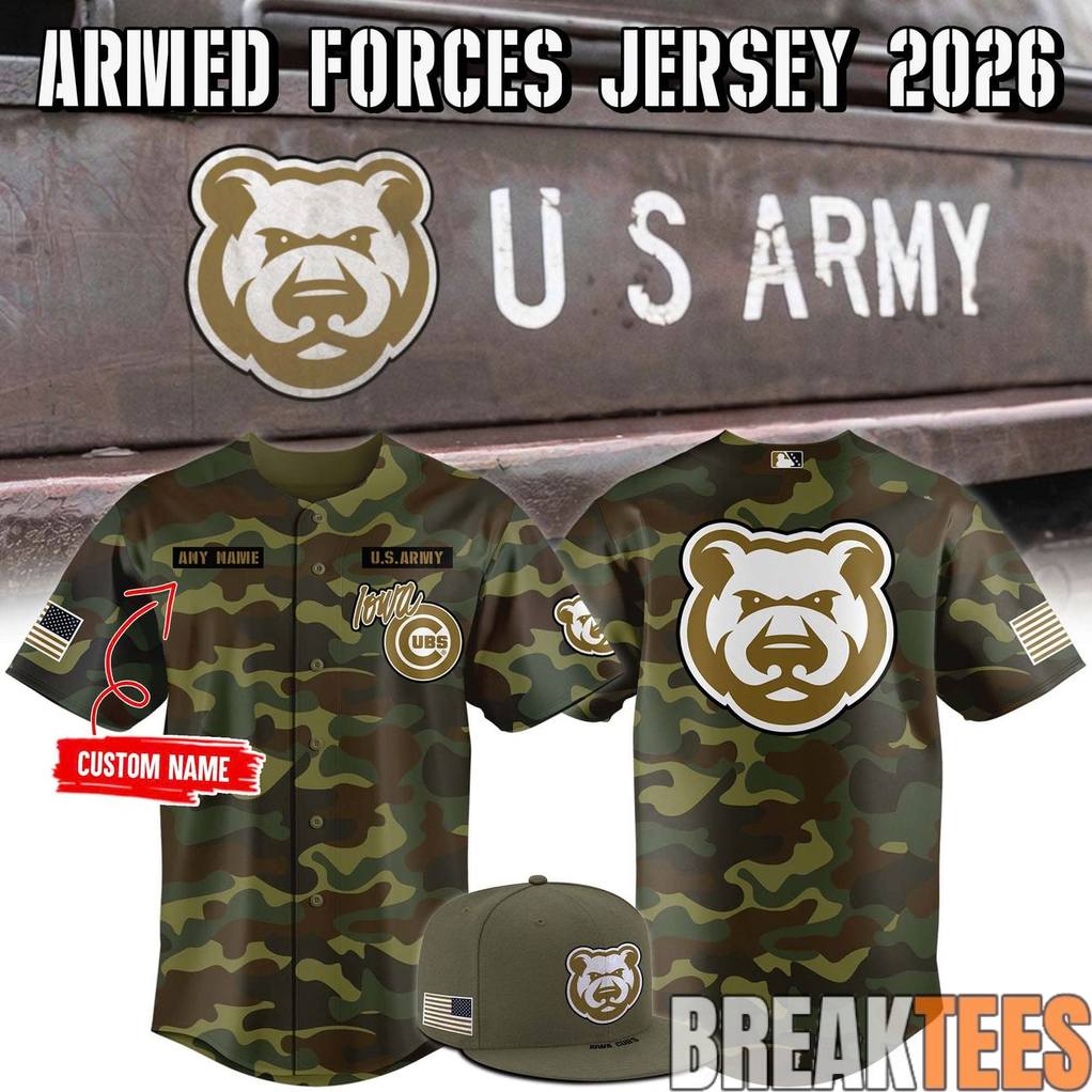 Iowa Cubs 2026 Armed Forces Custom Baseball Jersey