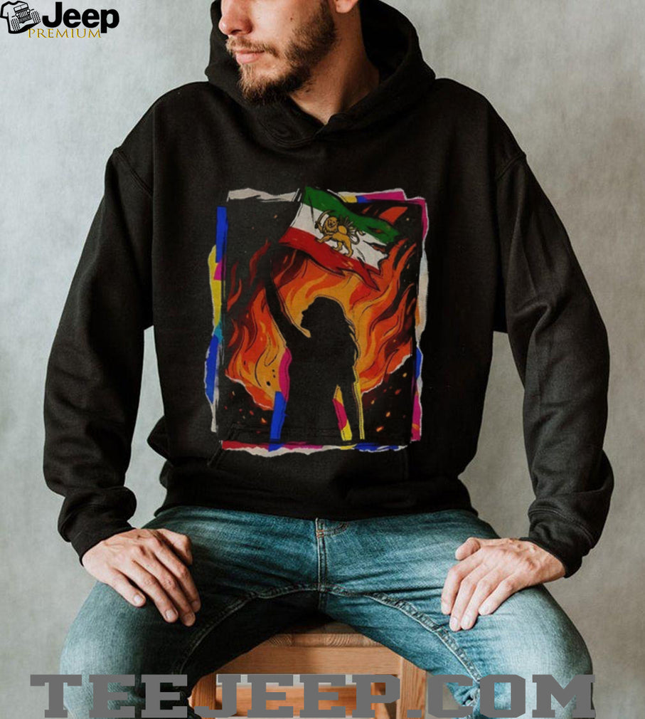 Iranian Lion and Sun Flag Persian Protest Final Battle T Shirt