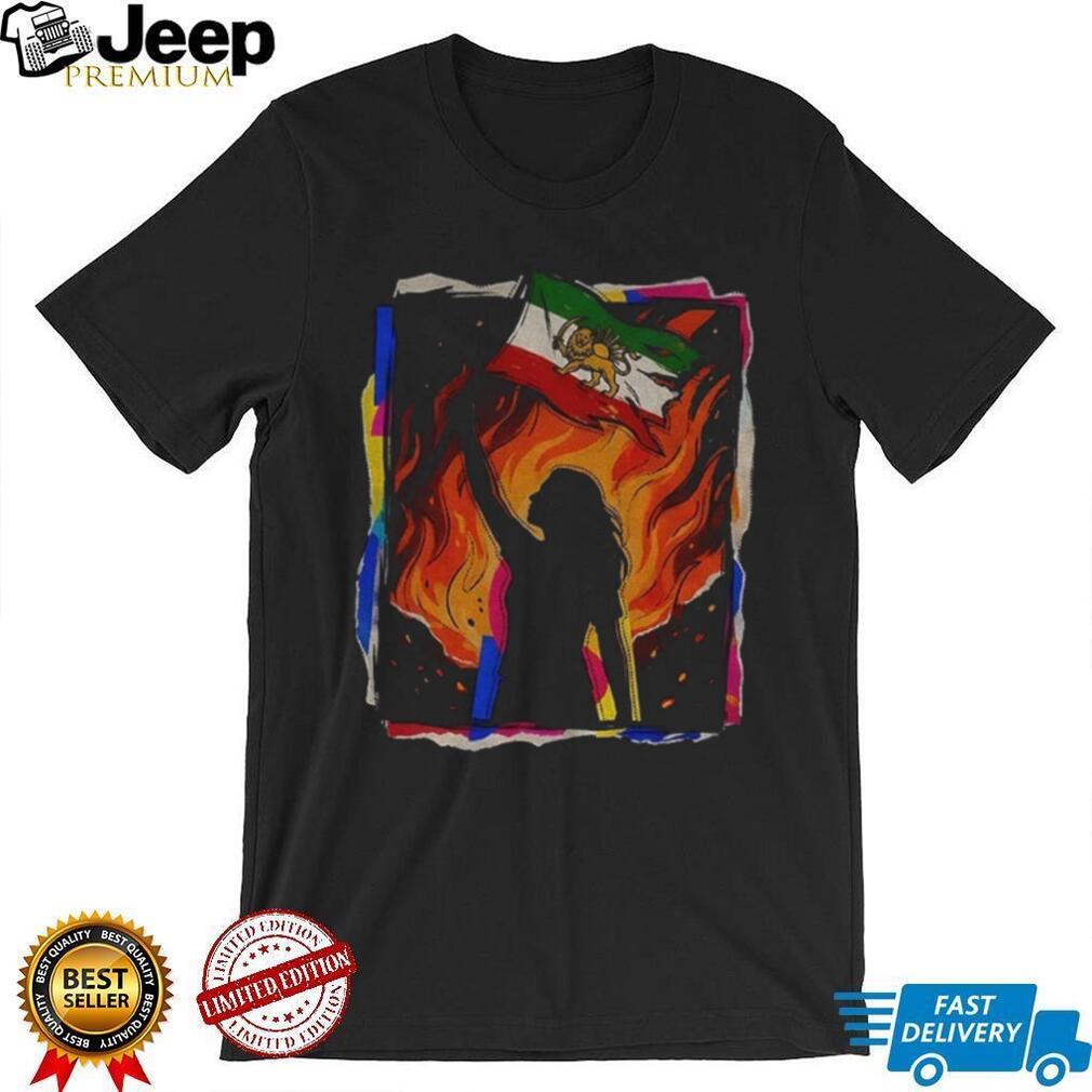 Iranian Lion and Sun Flag Persian Protest Final Battle T Shirt