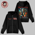 Iron Maiden Run For Your Lives World Tour 2026 Merch Eddie With Axe Zip Up Hoodie