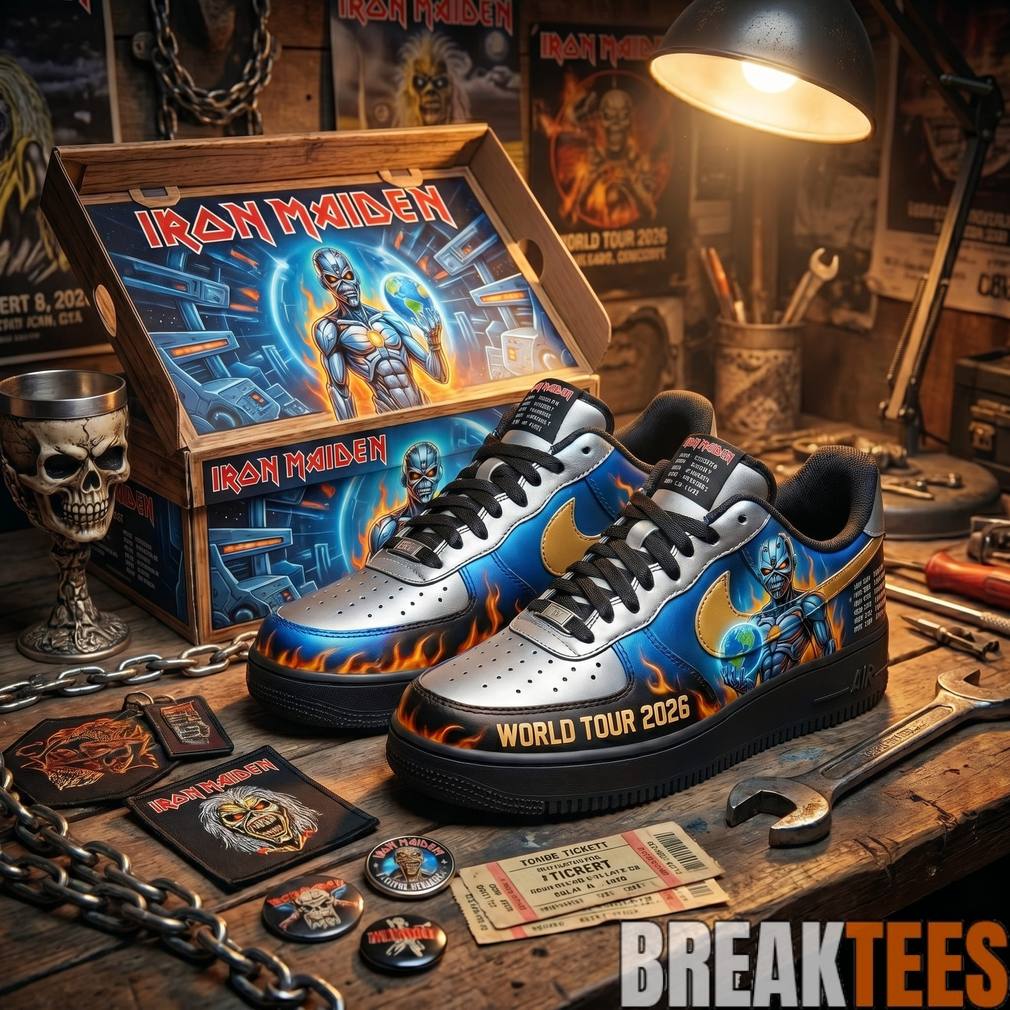 Iron Maiden World Tour 2026 Special Air Force 1 Shoes