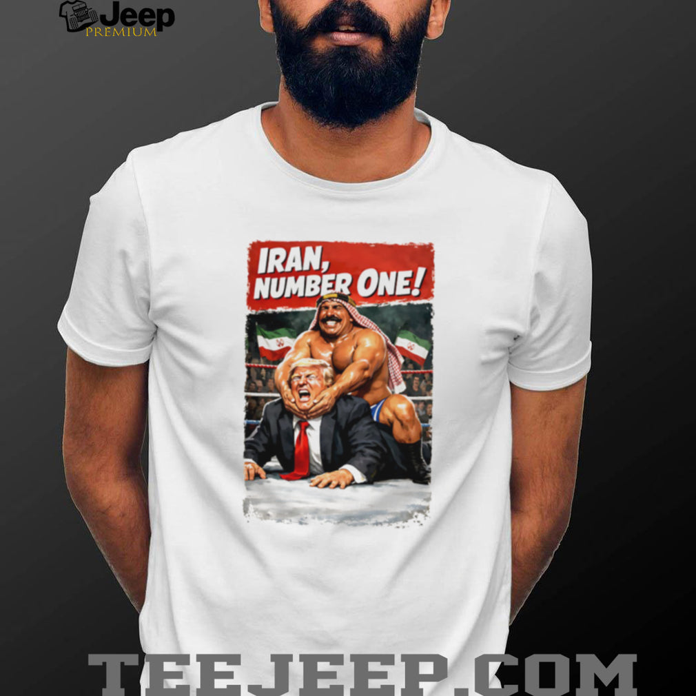 Iron Sheik vs Donald Trump “Iran Number One” Wrestling Mockup T Shirt