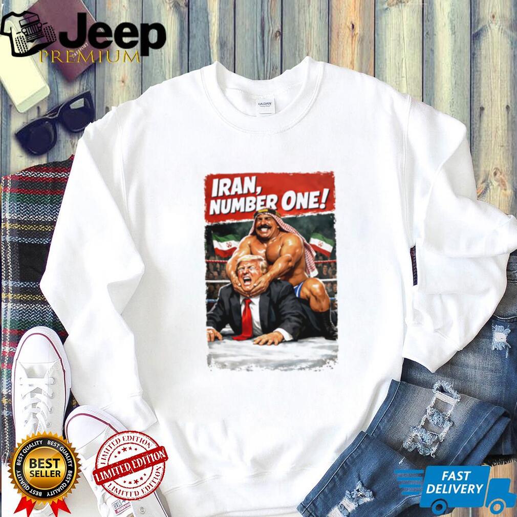 Iron Sheik vs Donald Trump “Iran Number One” Wrestling Mockup T Shirt