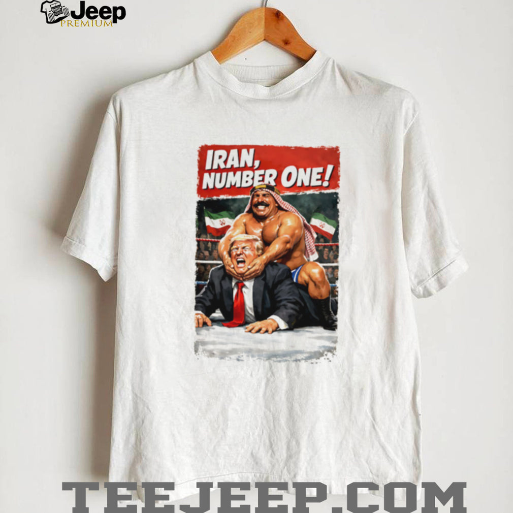 Iron Sheik vs Donald Trump “Iran Number One” Wrestling Mockup T Shirt