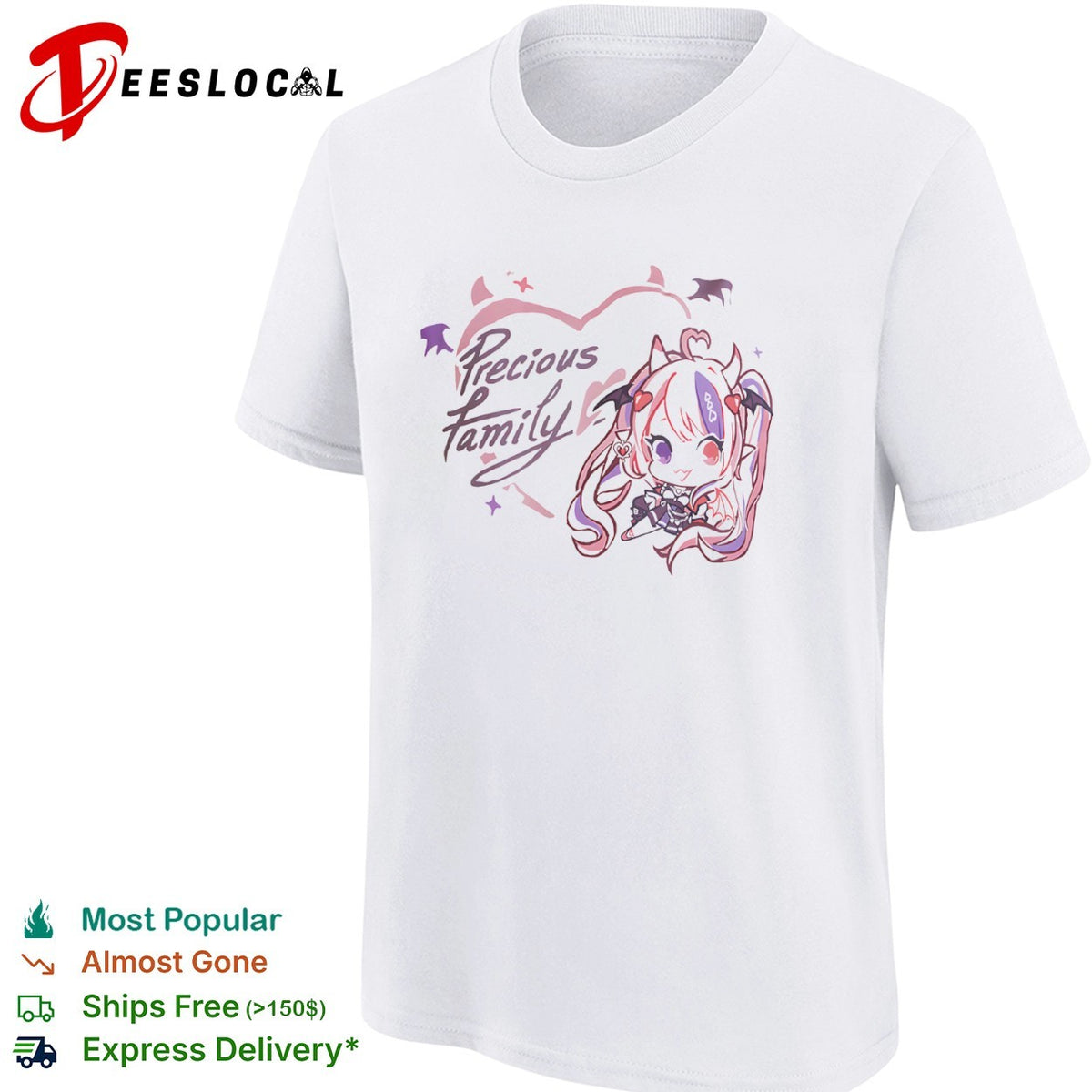 Ironmouse Precious Family VTuber Anime Chibi Character Kawaii Demon shirt