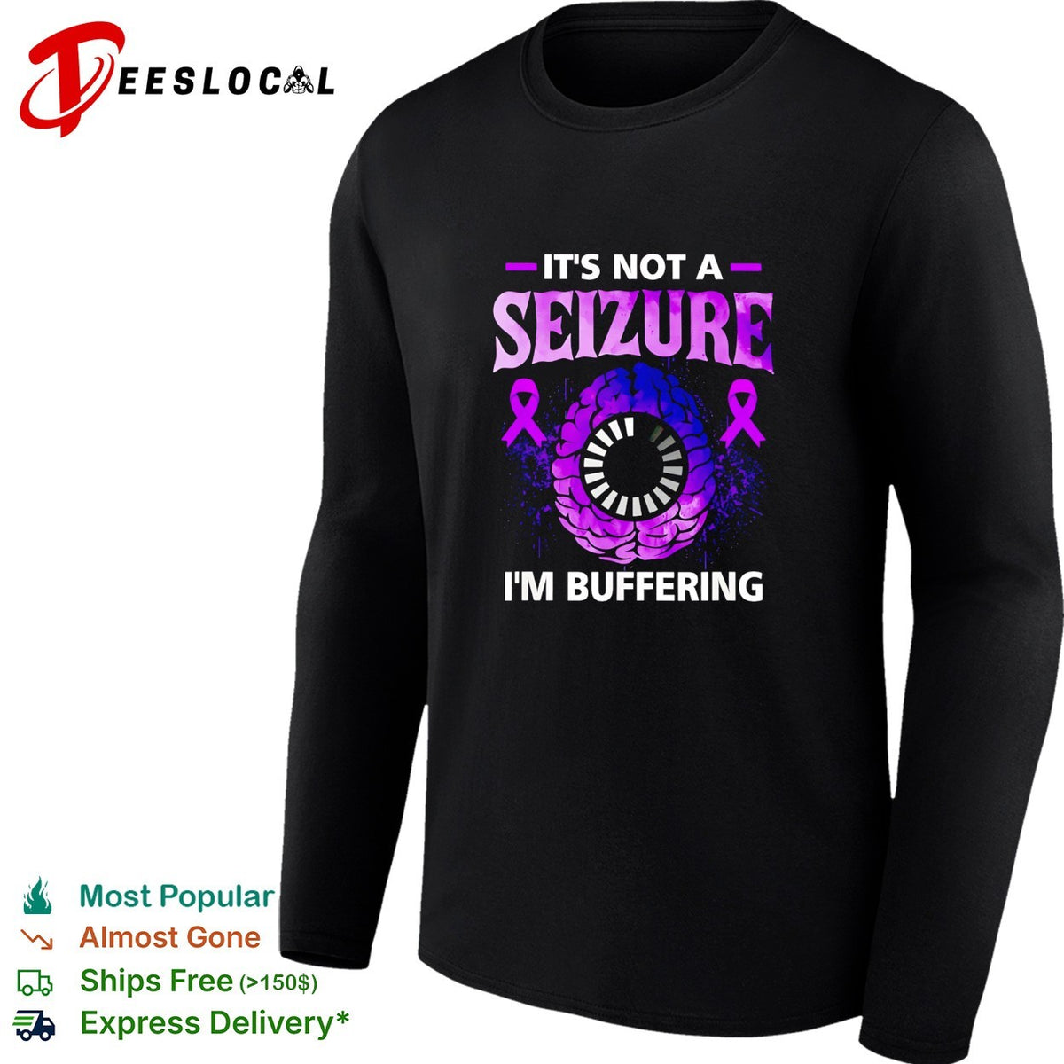 It is not a seizure I am buffering brain awareness epilepsy ribbon shirt