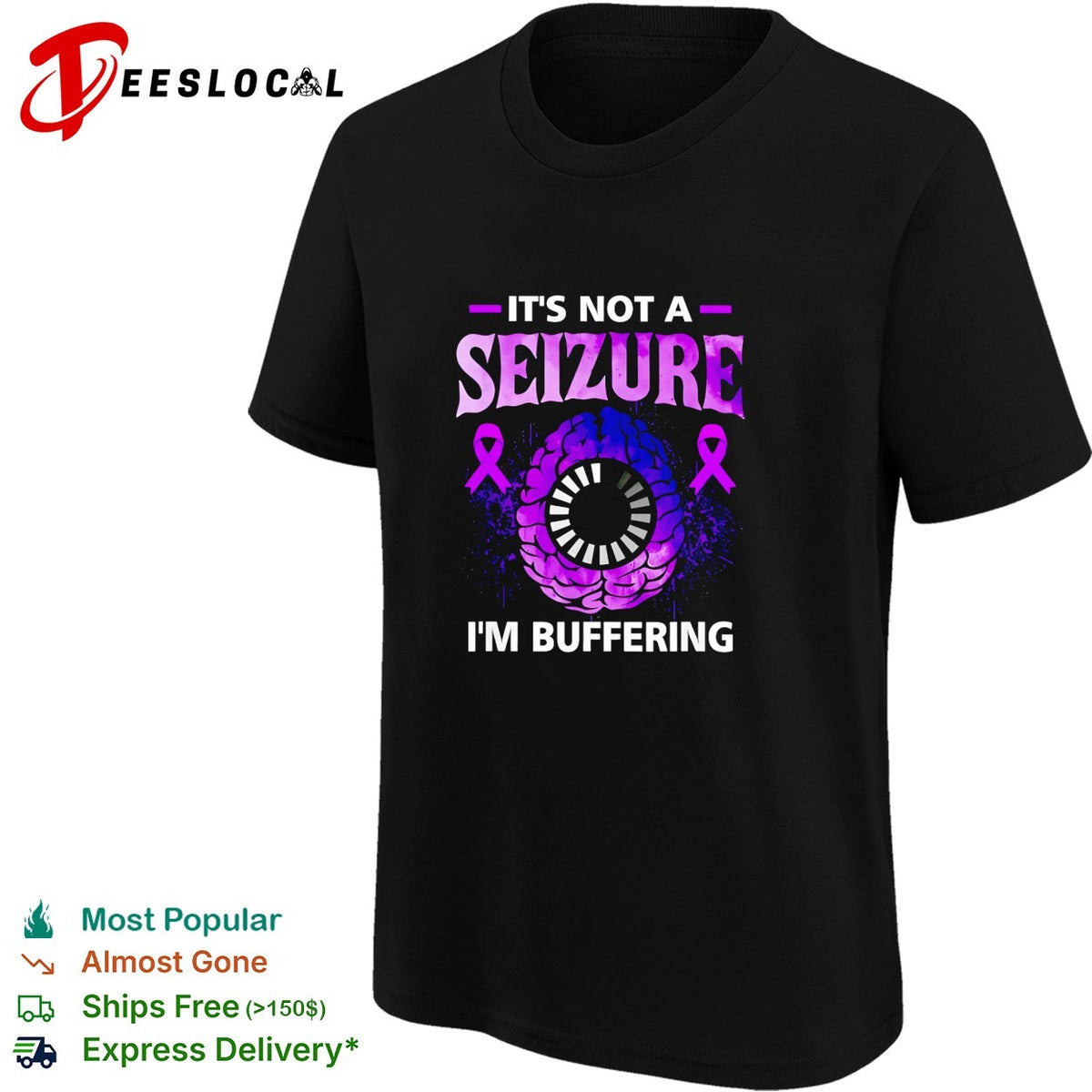 It is not a seizure I am buffering brain awareness epilepsy ribbon shirt