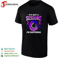 It is not a seizure I am buffering brain awareness epilepsy ribbon shirt