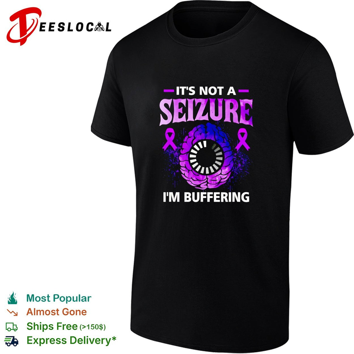 It is not a seizure I am buffering brain awareness epilepsy ribbon shirt