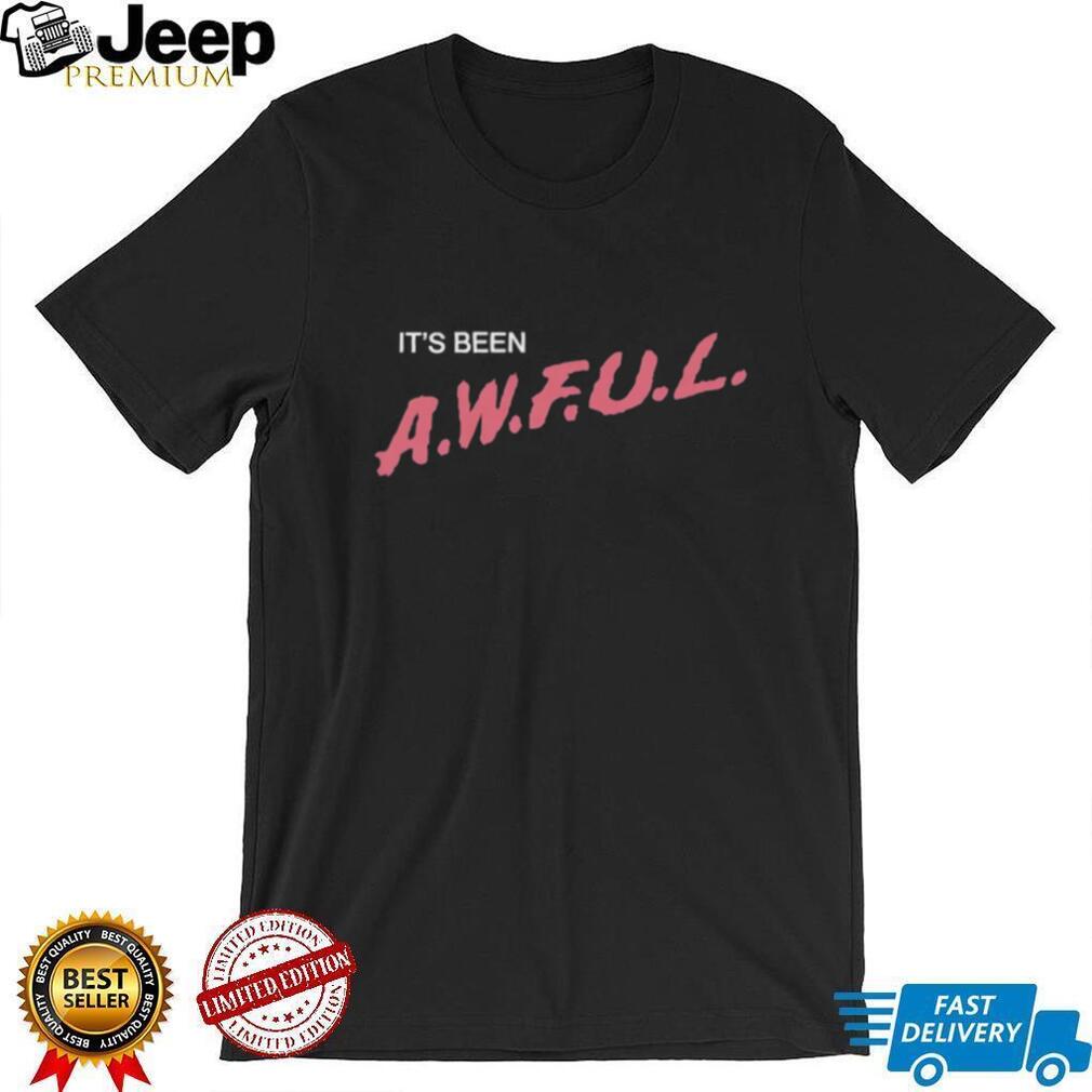 It’s Been A.W.F.U.L. Sarcastic Text Design T Shirt