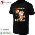 It’s my birthday cute fox balloons confetti celebration art shirt