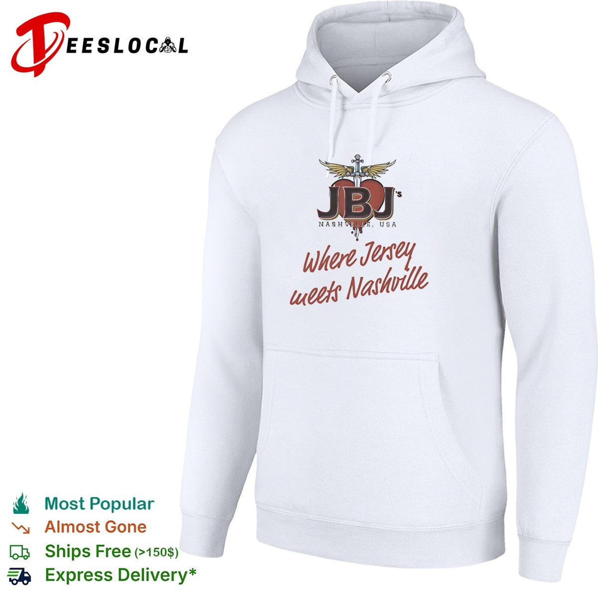 JBJ’s Nashville where Jersey meets Nashville logo shirt