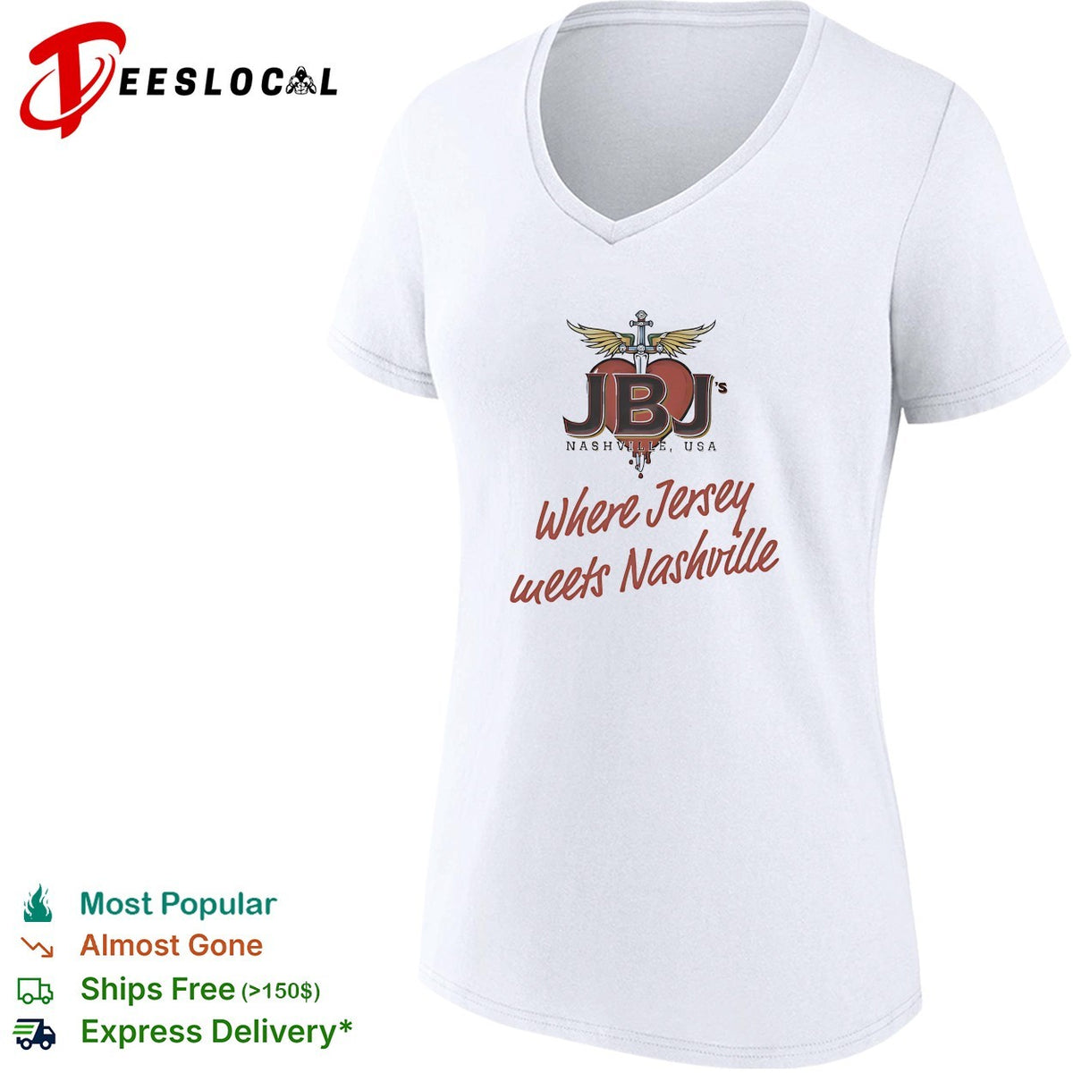 JBJ’s Nashville where Jersey meets Nashville logo shirt