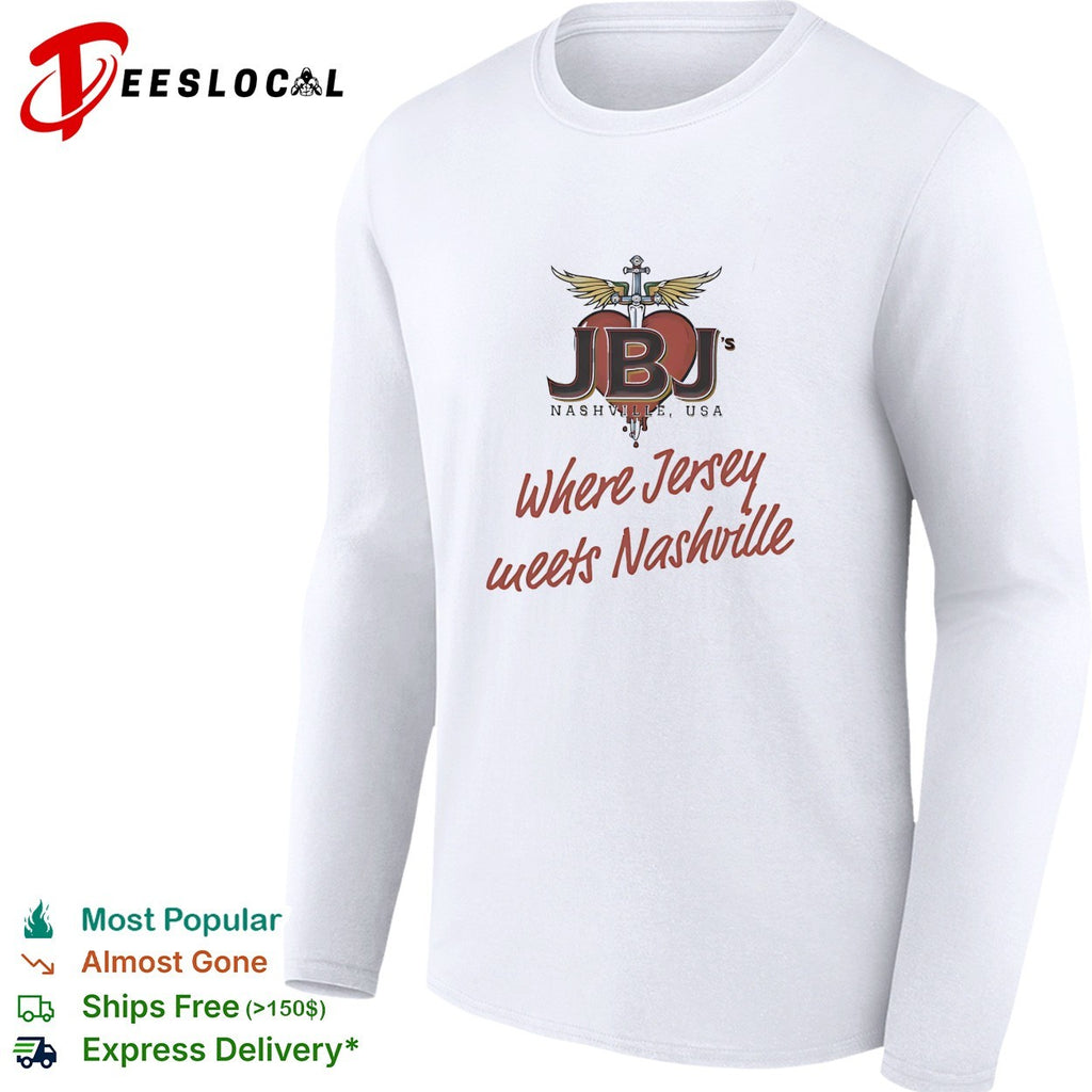 JBJ’s Nashville where Jersey meets Nashville logo shirt