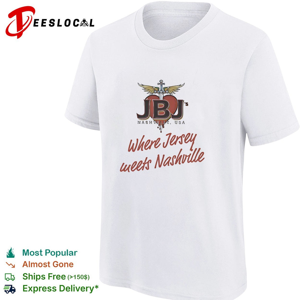 JBJ’s Nashville where Jersey meets Nashville logo shirt