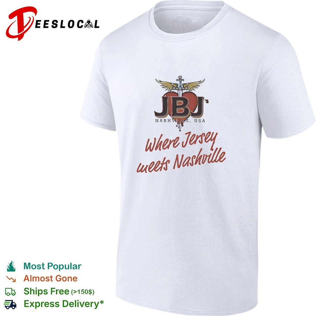 JBJ’s Nashville where Jersey meets Nashville logo shirt