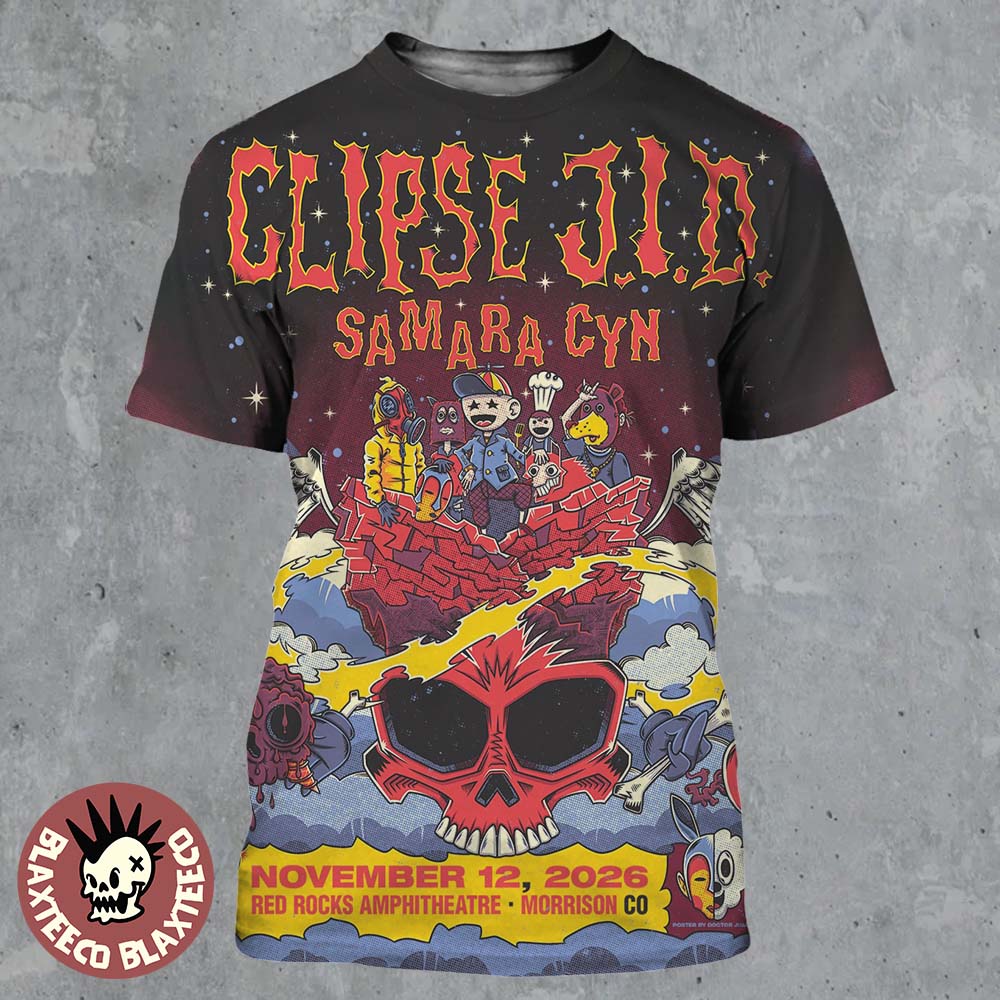 JID X Clipse X Samara Cyn Morrison Colorado 2026 Event Poster At Red Rocks Amphitheatre On November 12 2026 All Over Print Shirt