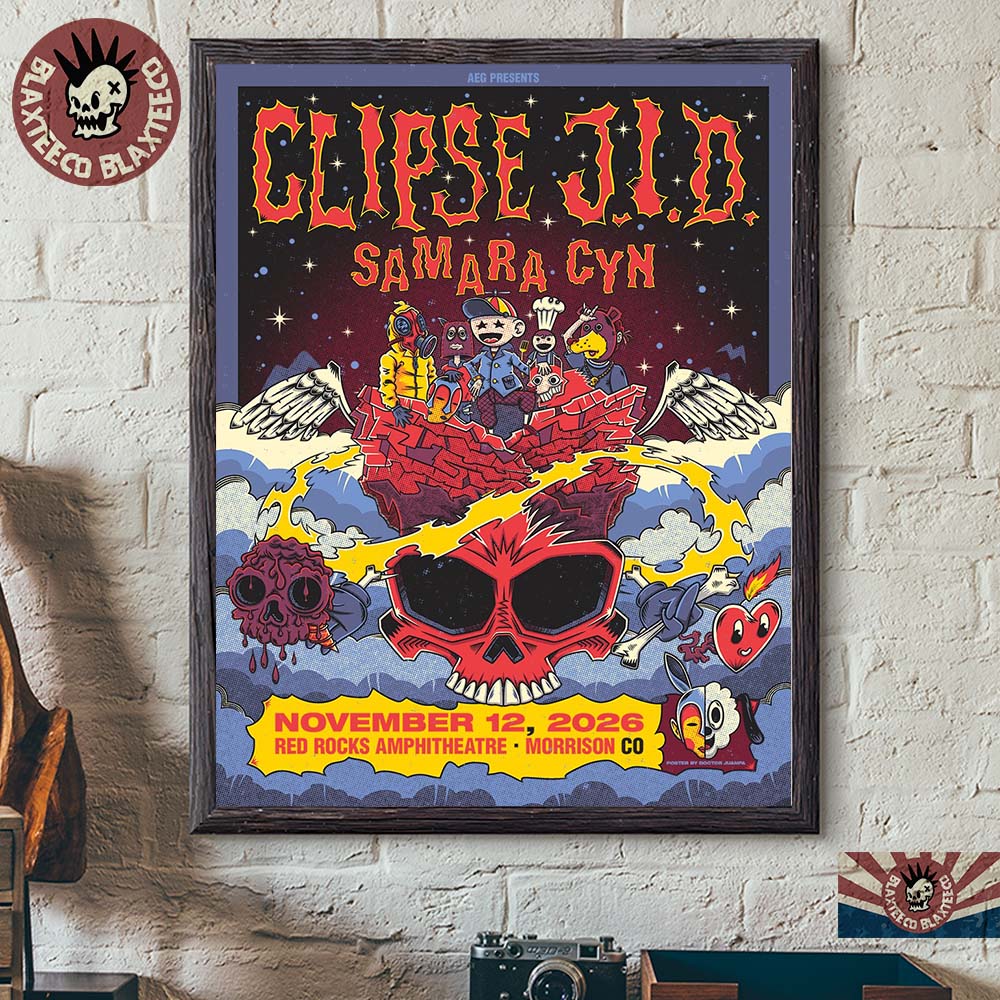 JID X Clipse X Samara Cyn Morrison Colorado 2026 Event Poster At Red Rocks Amphitheatre On November 12 2026 Poster Canvas