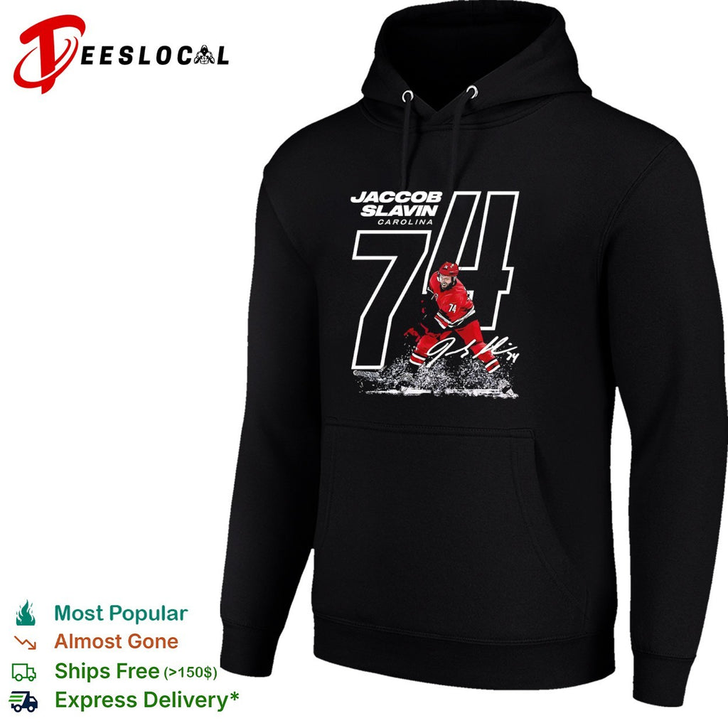 Jaccob Slavin Carolina Hurricanes NHL 74 Signature shirt